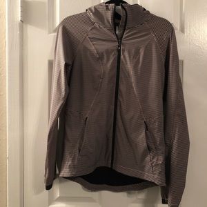 Mauve and black striped lululemon jacket